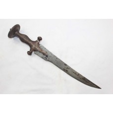 Dagger Antique Knife Hand Forged Steel Blade Old Handle Not Restored D836
